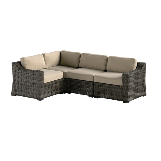 Bristol Wicker Outdoor Sectional -4 Seat
