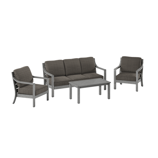 Parker Aluminum Sofa Set with Coffee Table - 5 Seat