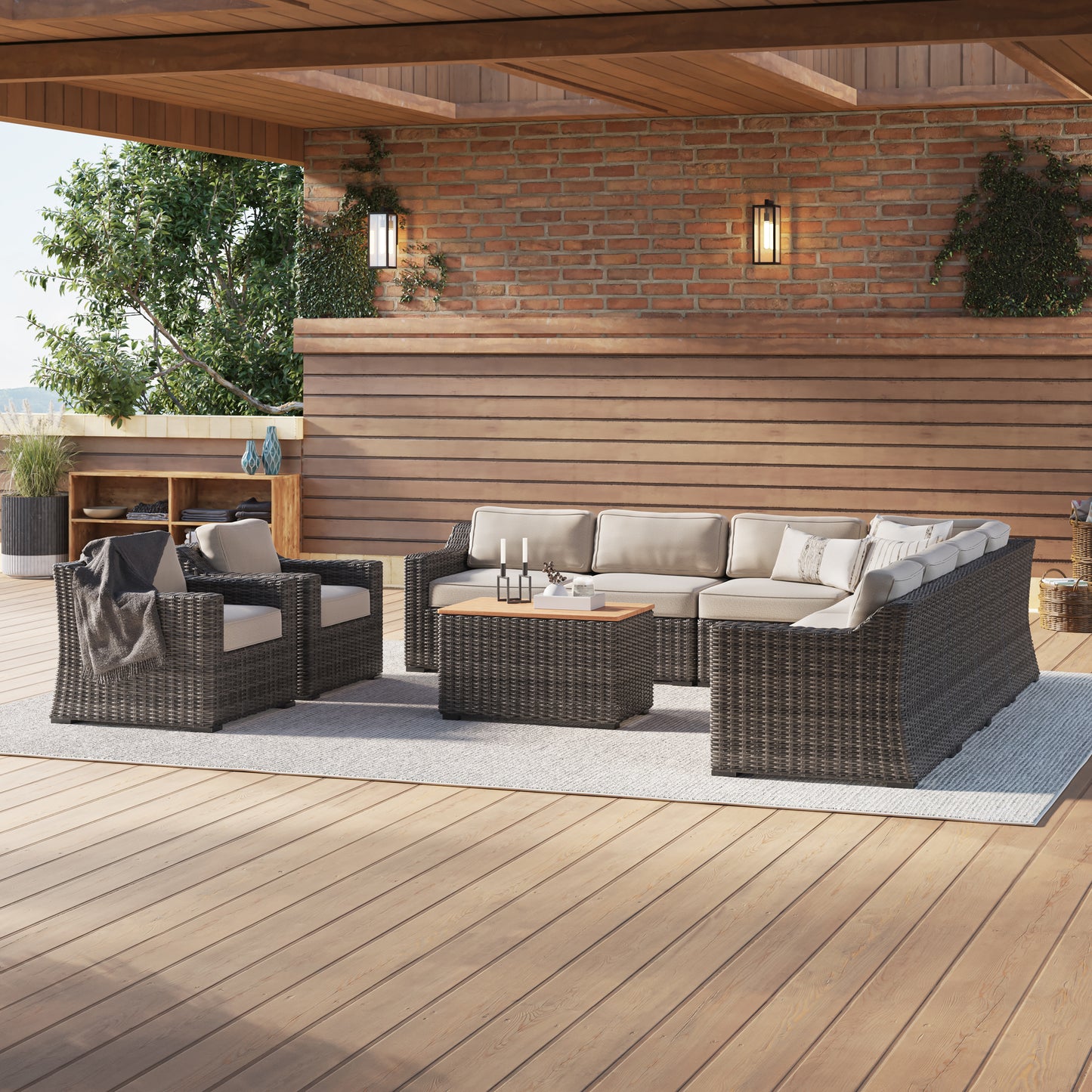 10 piece outdoor sectional from Villa Outdoors