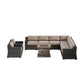10 piece outdoor sectional with fire pit from Villa Outdoors