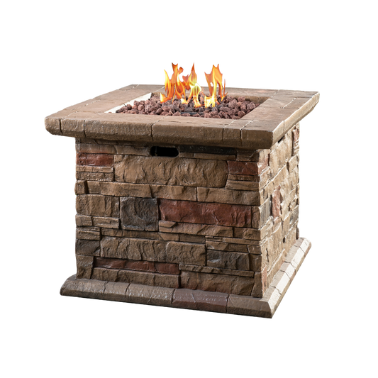 Faux Stone Fire Pit Table
