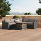 Bristol Wicker 5-Seat L Sectional with Faux Stone Fire Pit