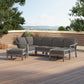 Parker Aluminum Outdoor Sectional with Ottomans -5-7 Seat