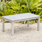 Parker Aluminum Outdoor Ottoman Sectional with Coffee Table -4-6 Seat